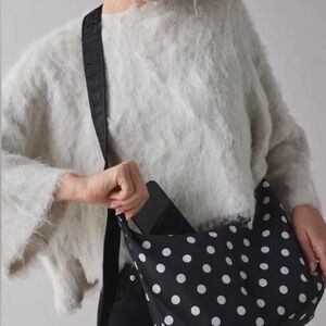 BAGGU Black and White Polka Dot Shoulder Bag
